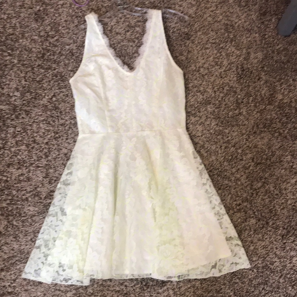 Lace fit and flare dress